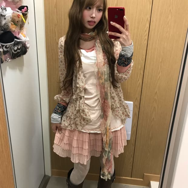 핑크 잔꽃 하구미 히메 모리 리즈리사st 코디세트