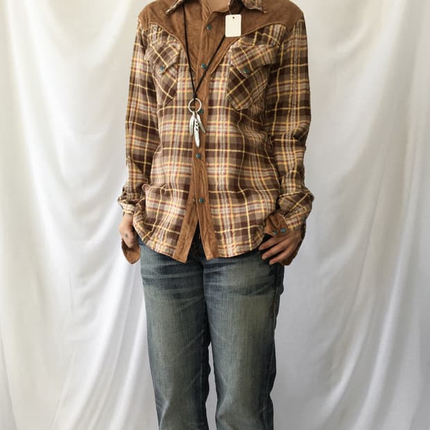 Western mood check pattern shirt