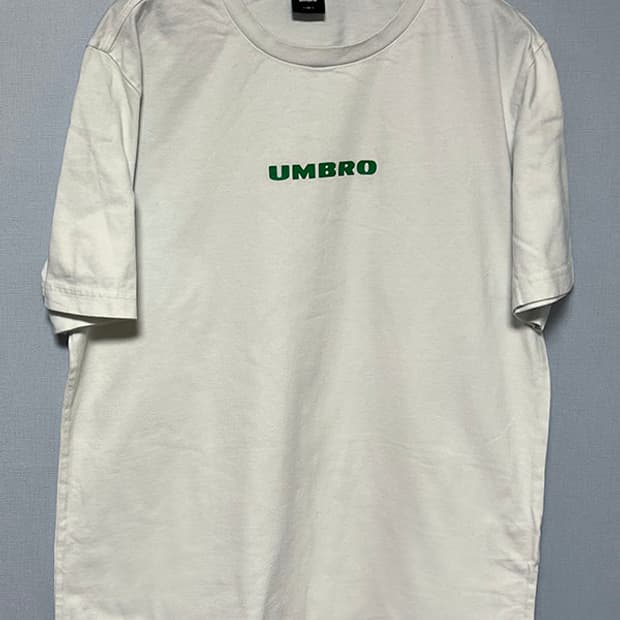 UMBRO 엄브로 그린자수로고 남자 반팔티셔츠 화이트 캐주얼 M 95