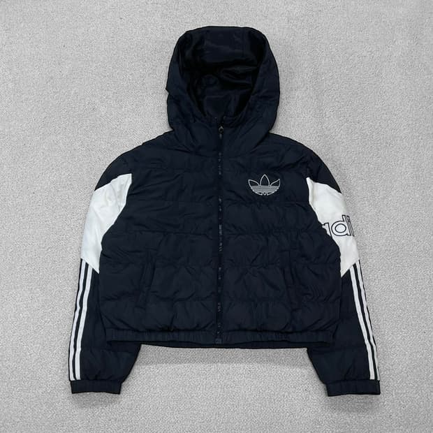 아디다스 오리지널 크롭 푸퍼 후드 패딩