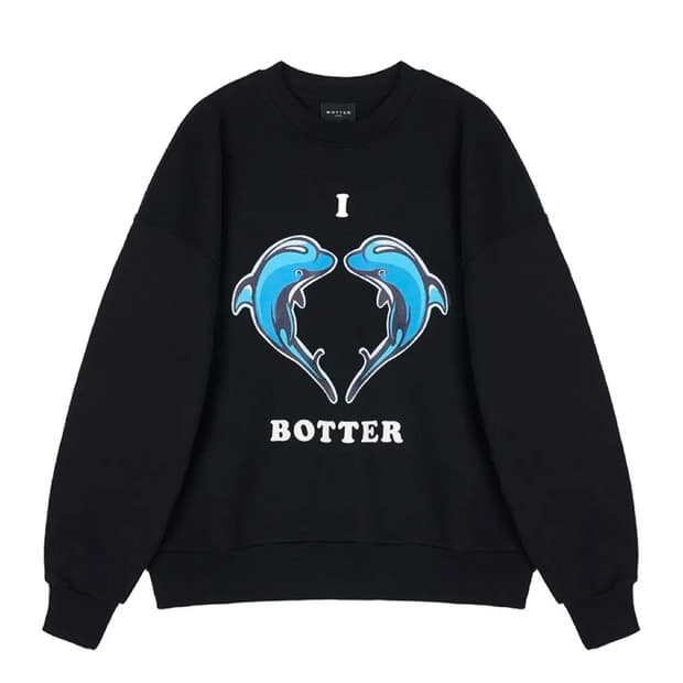 [XXL] BOTTER 보터 돌핀 로고 맨투맨