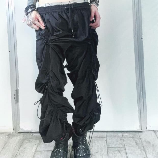 Shirring nylon pants