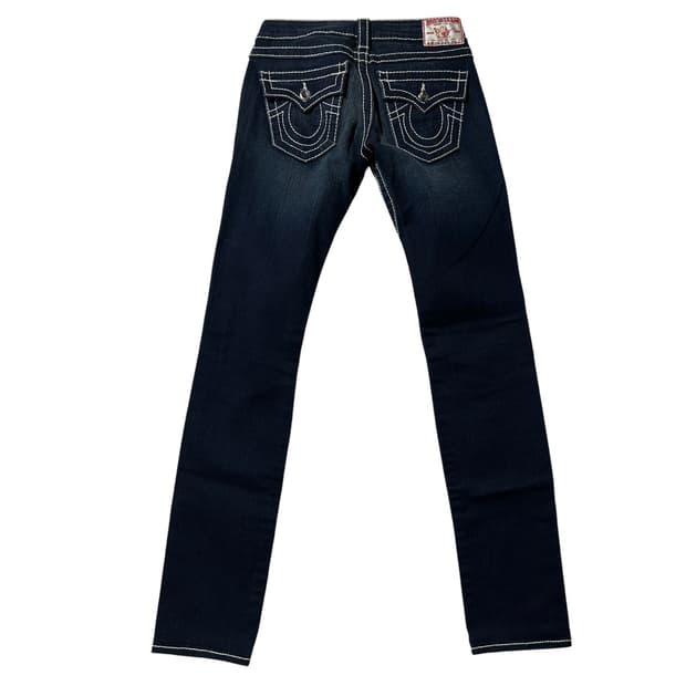 트루릴리전 스와로브스키 디스코 줄리 빅 T 데님 팬츠