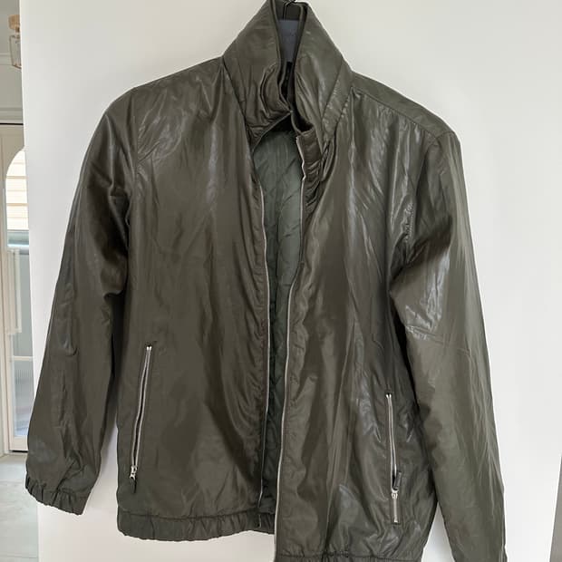 라코스테 레더 블루종 M