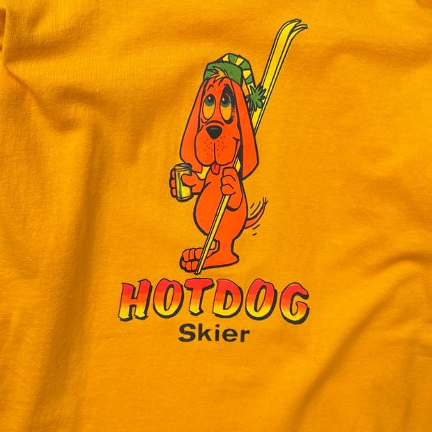 [M] 8-90s USA 챔피언 HOT DOG 7부 티셔츠