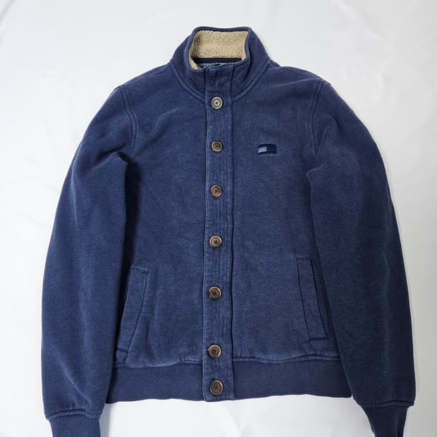 타미힐피거 차이나 봄버자켓 워싱 코튼 집업 빈티지 M