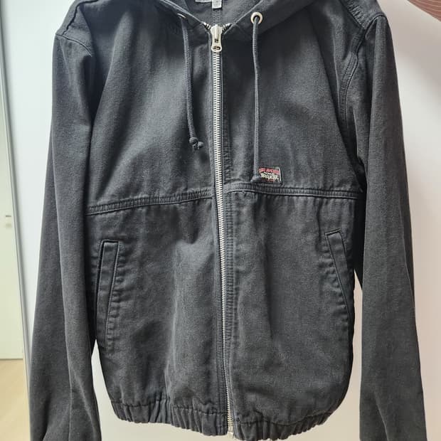 m 스투시 언라인드 캔버스 워크 자켓 블랙