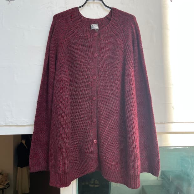 Lilith 릴리스 버건디 알파카 울 니트 사디건 XS