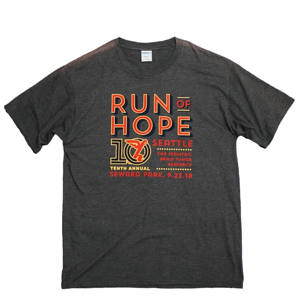 시애틀 RUN OF HOPE 10주년 기념 티셔츠