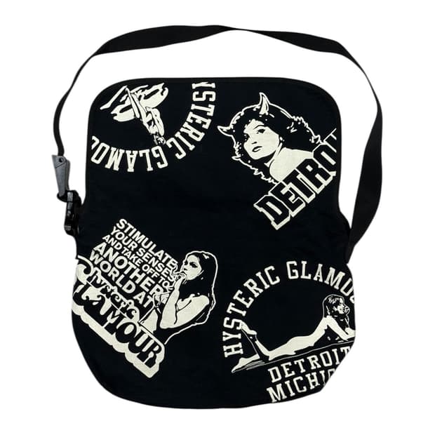 히스테릭 글래머 아이코닉 패턴 대형 숄더백 메신저백 가방