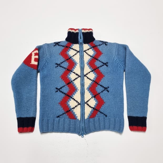 빈티지 GURU 코위찬 니트 자켓 - M