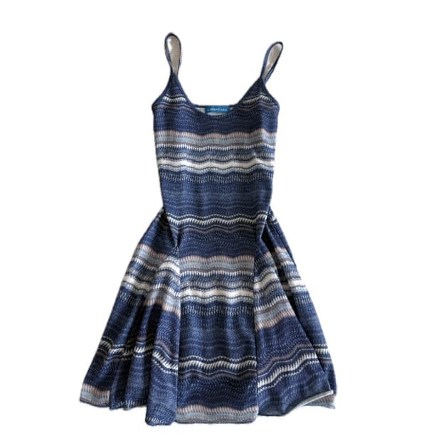 ethnic vintage wave sleeveless dress