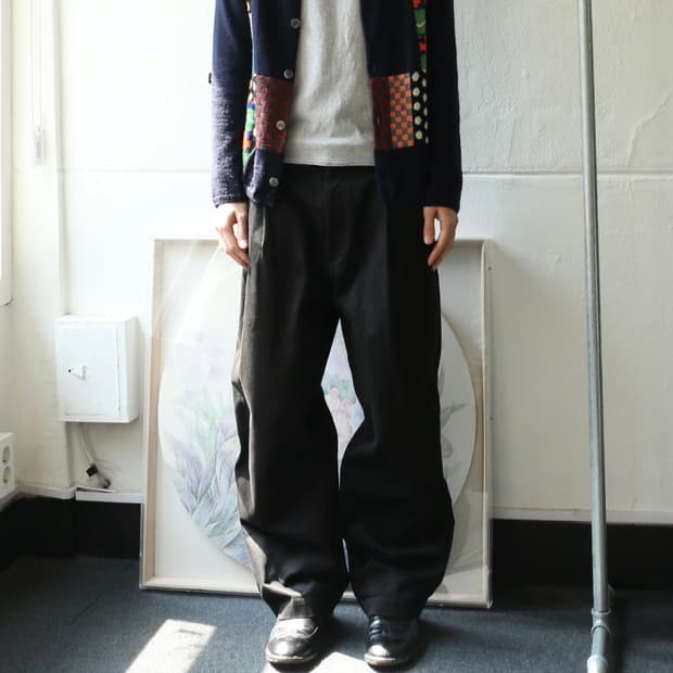 와코마리아 블랙 트라우저 