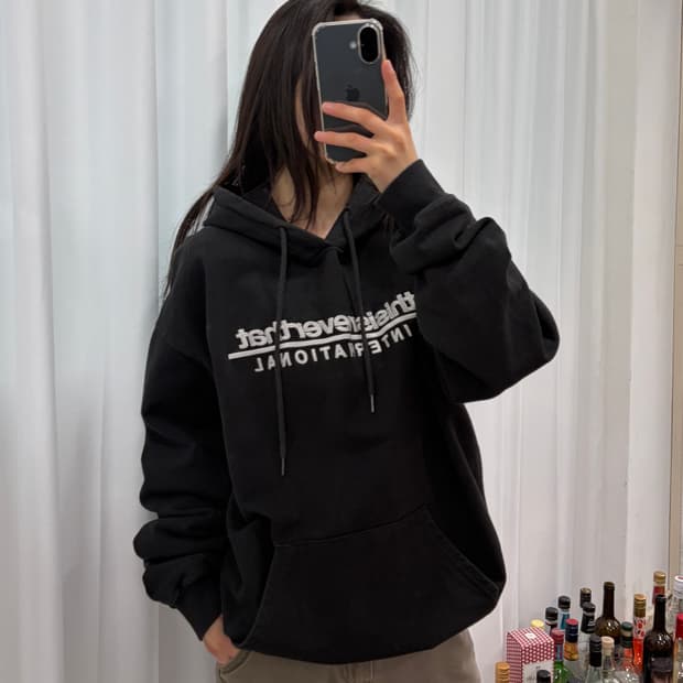 [M]디스이즈네버댓 블랙 후드티
