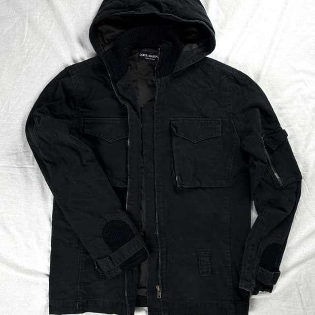 Dolce & Gabbana 블랙 후드 자켓