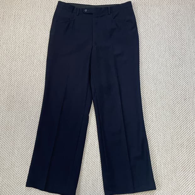 크리스찬 디올 몽슈르 네이비 울 슬랙스