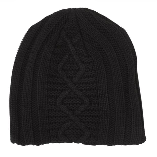 해칭룸 자카드 빅 비니 블랙