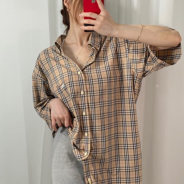 버버리 노바체크 셔츠