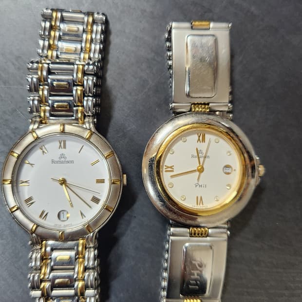 빈티지 로만손 남성용 시계 2개