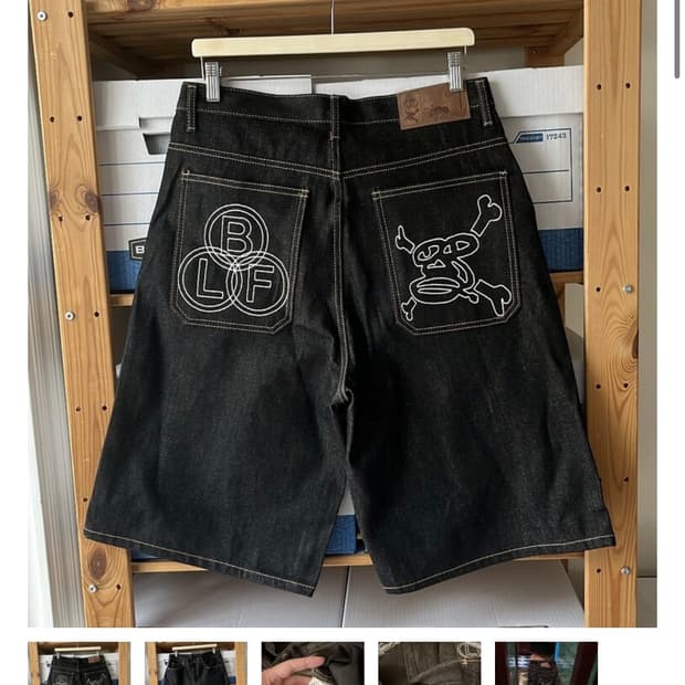 보이롱페이스 데님 쇼츠 s