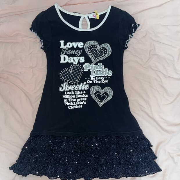 y2k 글리터 캉캉 원피스 갸루데코라하라주쿠