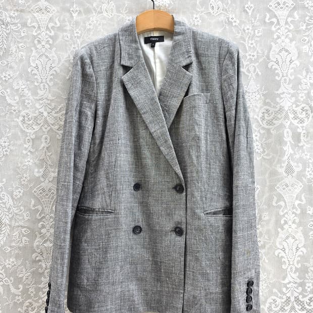 띠어리 리넨 더플자켓