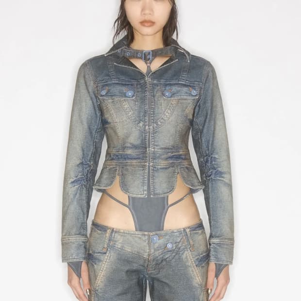 Knwls x misssixty 타이다이 데님자켓