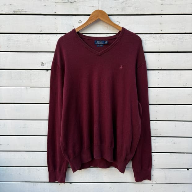 Polo 폴로 피마코튼 브이넥 니트