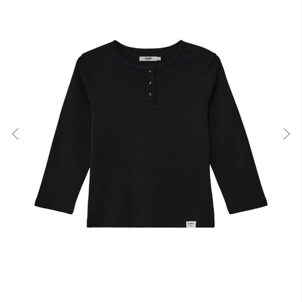 글로니 3/4 BUTTON FLY TEE L 블랙