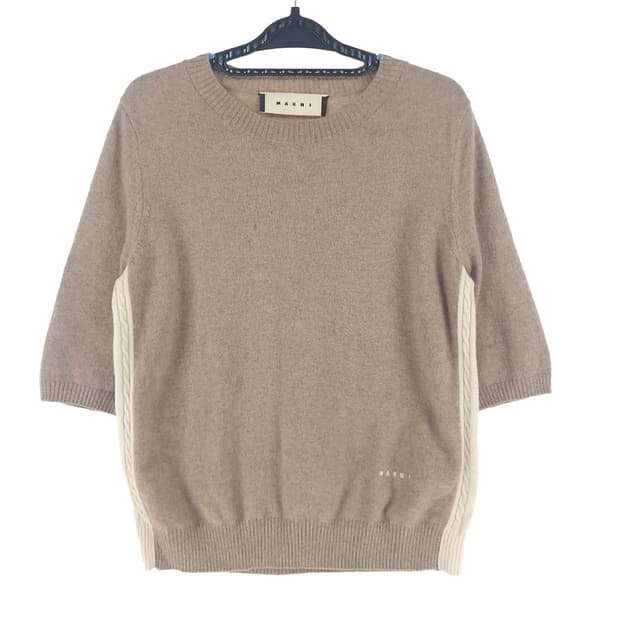 [여40]마르니 캐시미어 반소매 니트[Y63-049]/레이디블루