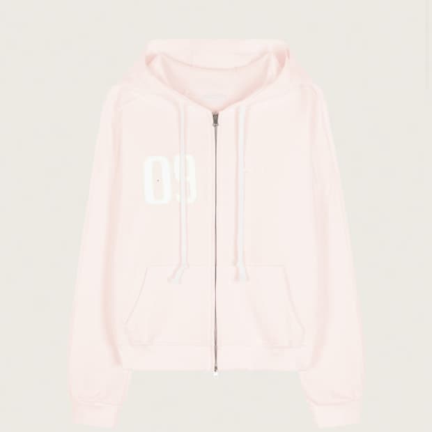 (미개봉)클리시어 09 클래식 넘버링 후드집업 핑크