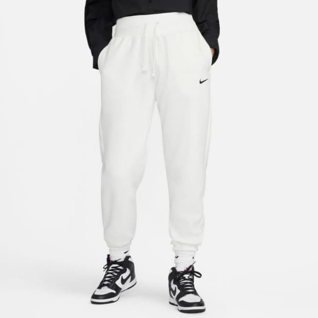 나이키 피닉스 하이웨스트 스웻 조거 팬츠 화이트