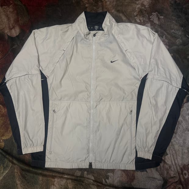 나이키 올드스쿨 블랙 사이드라인 아이보리바람막이 95