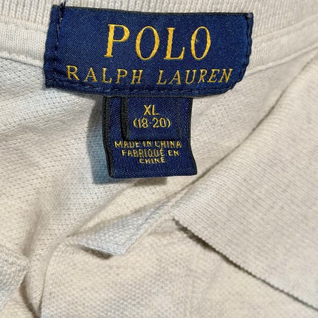 폴로랄프로렌 카라티 반팔 아이보리 남성 M