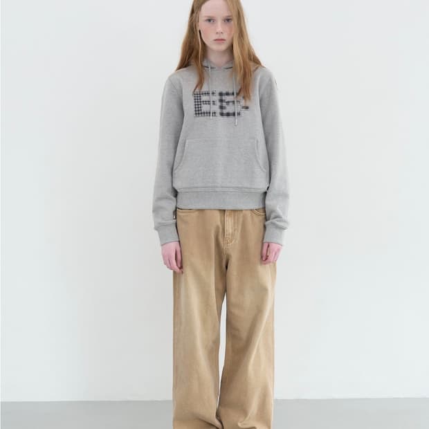 엔조블루스 픽셀 로고 후디 (gray)