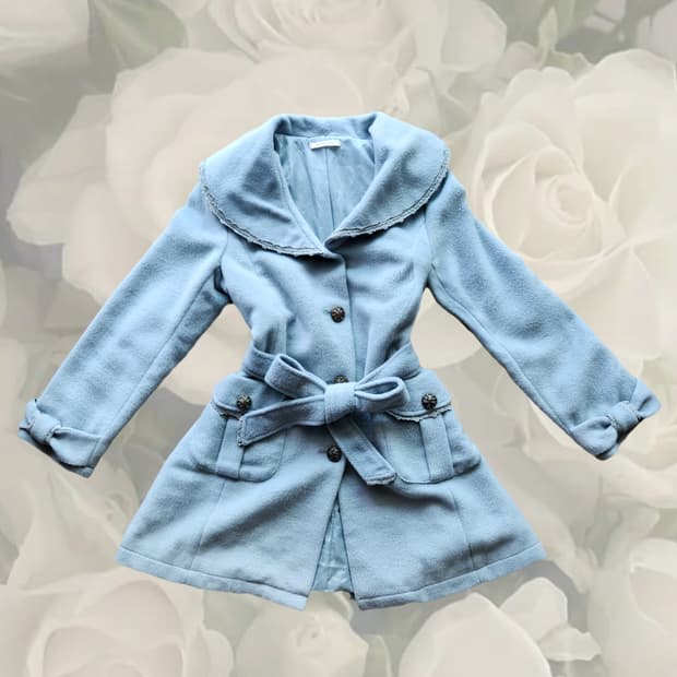 초급전 할인 민트초코 엑시즈팜 리본 코트