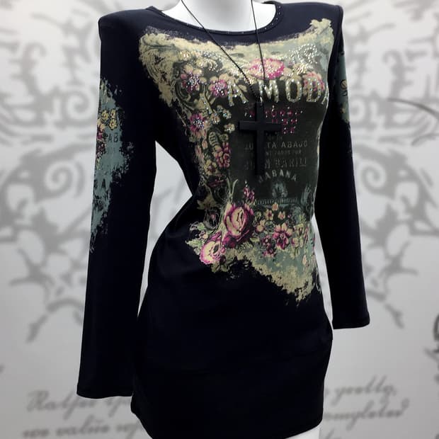 Dark Floral Bodycon Dress