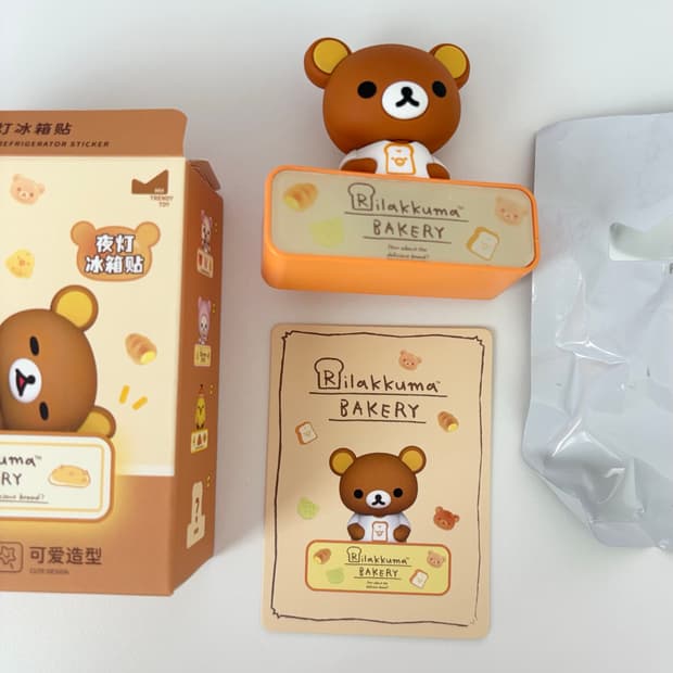 산엑스 리락쿠마 베이커리 라이트 마그넷 자석 피규어