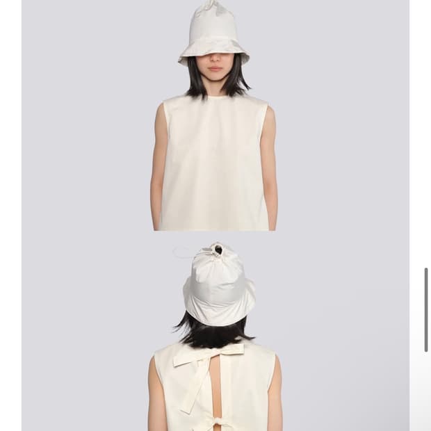 HALOMINIUM 스트링 버킷햇 ECRU