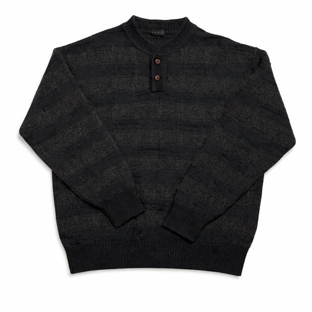 JPN 00s 일본 빈티지 VUMPS 울 앙고라 헨리넥 니트 LL