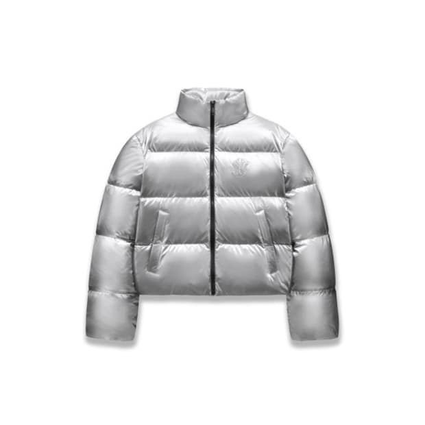 MLB 뉴욕 양키스 실버 푸퍼 패딩 덕다운