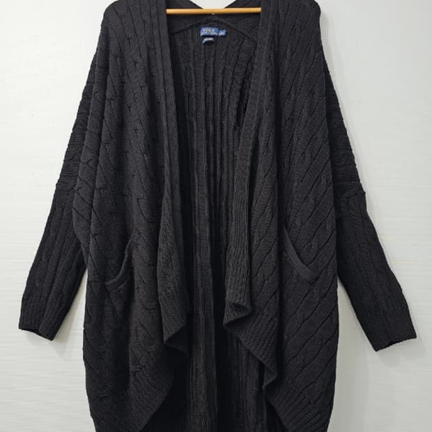 폴로 케이블 가디건 케이프 100