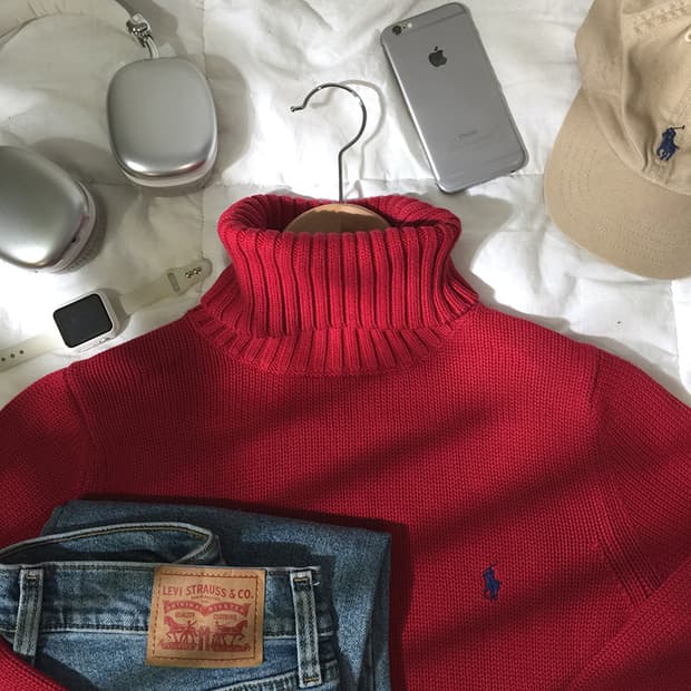 (WOMAN) 폴로랄프로렌 목폴라 니트 스웨터 M