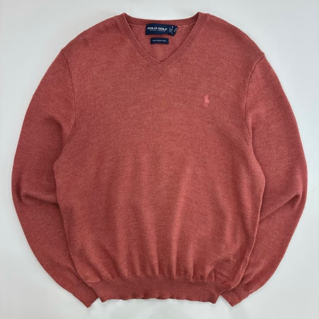 Polo 폴로 랄프로렌 피그먼트 레드 코튼 니트