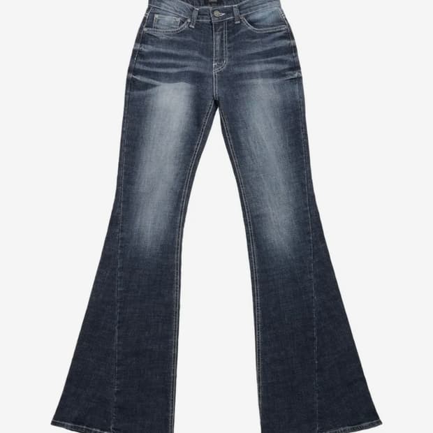 시너진 캣 워싱 데님 팬츠 딥 블루