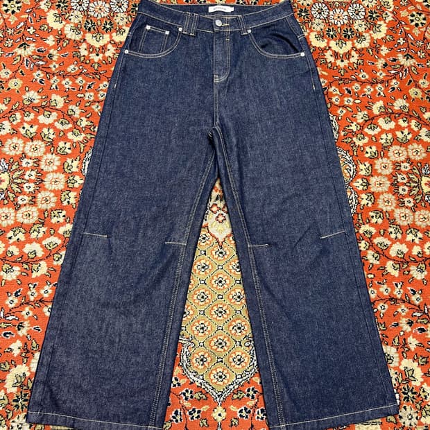 [L] 캐싱 생지 포인트 데님 팬츠