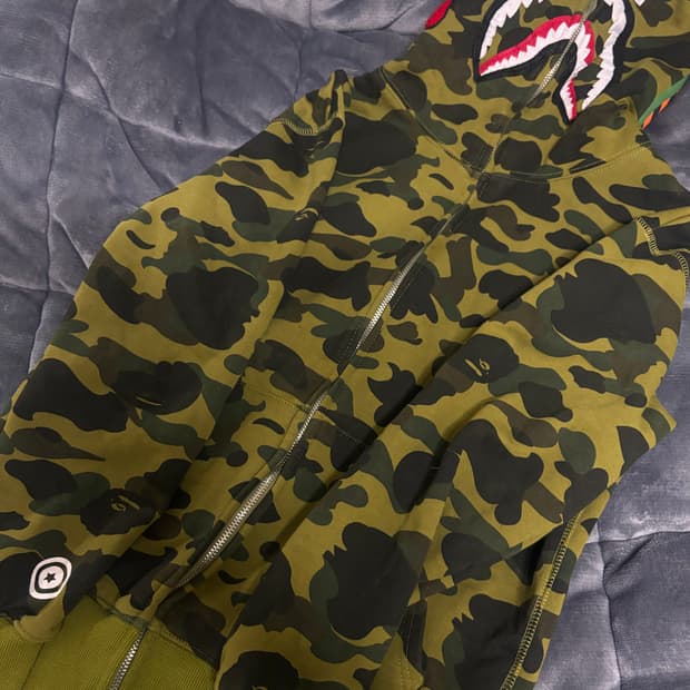 베이프 샤크후드집업 녹계 M