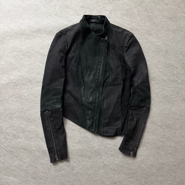 헬무트랭 비대칭 라이더 자켓