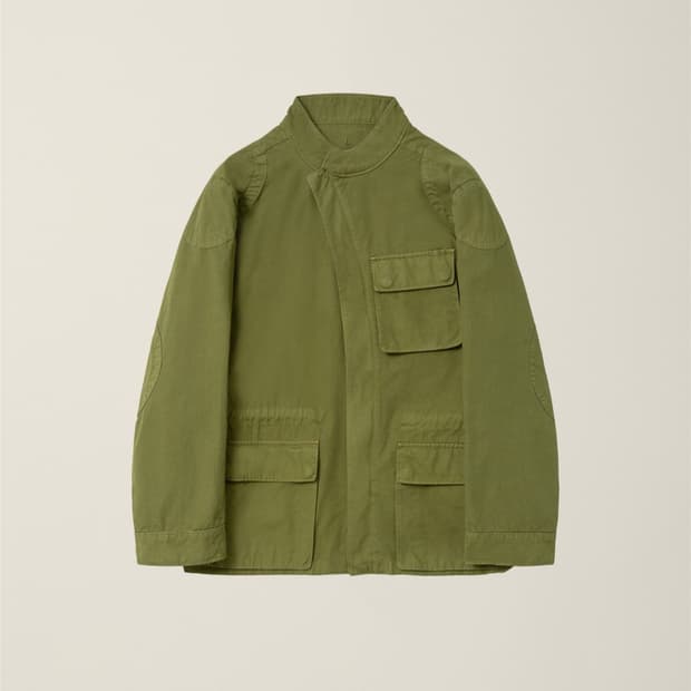 CURVED HUNTING JACKET MOSS KHAKI