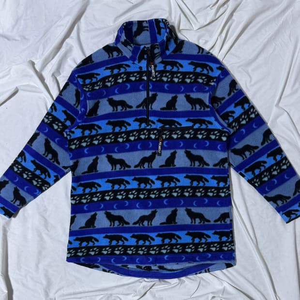 잭 울프스킨 폴라텍 플리스 반집업